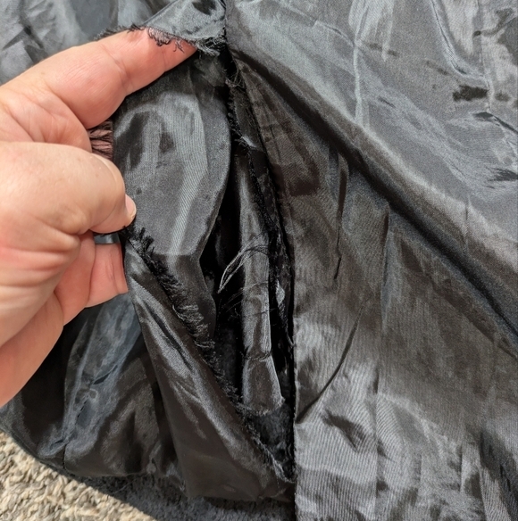 Bob Mackie black orange floral embroidered fleece jacket L - Picture 9 of 10